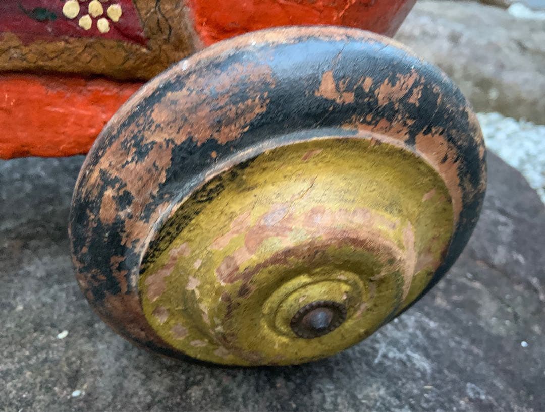 おもちゃの木馬　ヴィンテージ　アート　アンティーク風　古美術　インド　サーカス