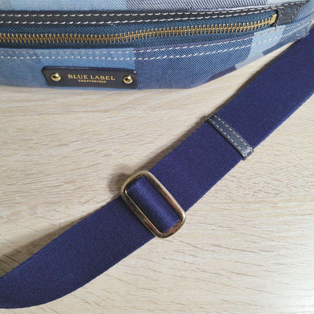 ブルーレーベルクレストブリッジ チェック柄 2WAYトート ネイビー