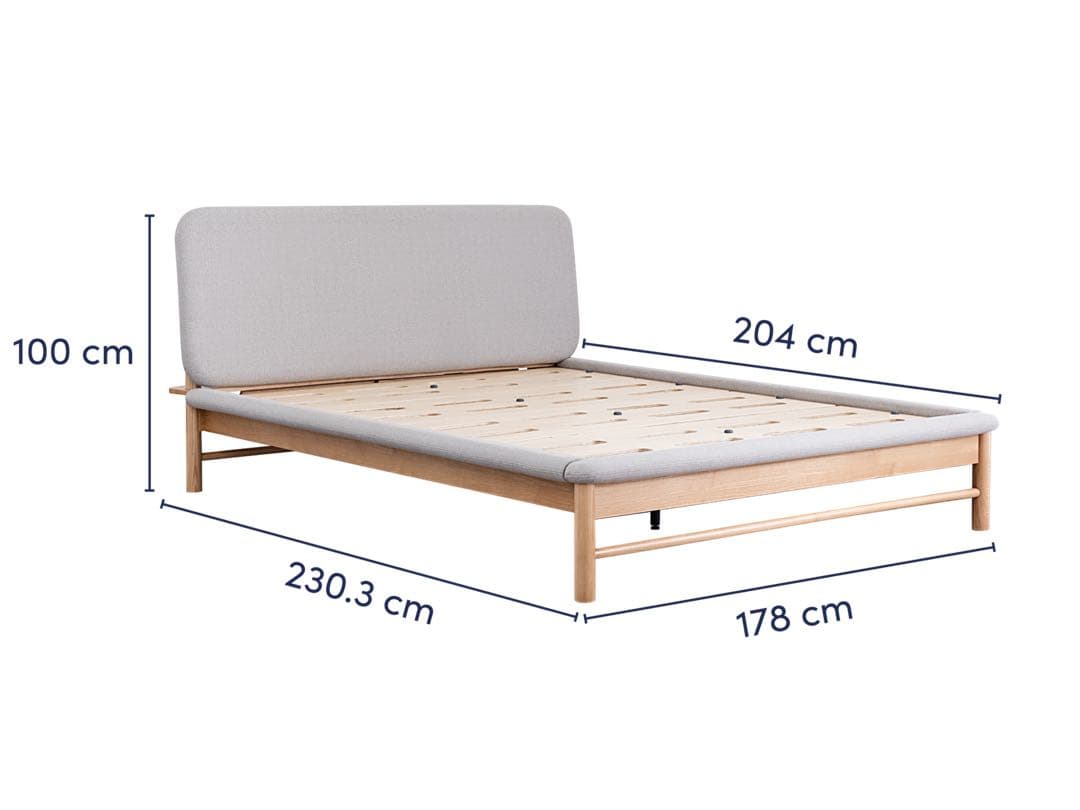送料込み　コアラ　ファブリックベッドフレーム　クイーン