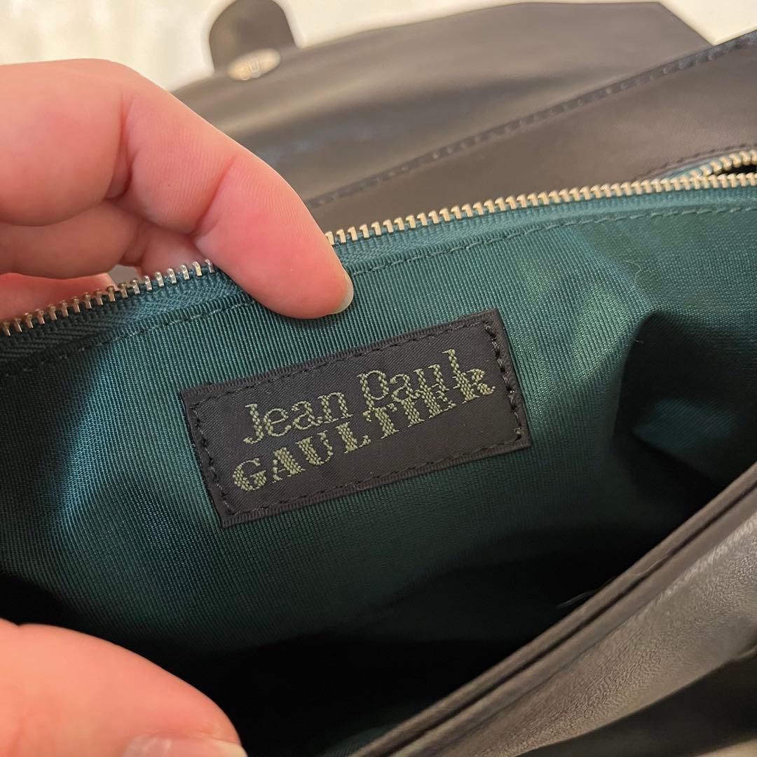 希少 Jean Paul GAULTIER スカルスタッズ レザー ハンドバッグ