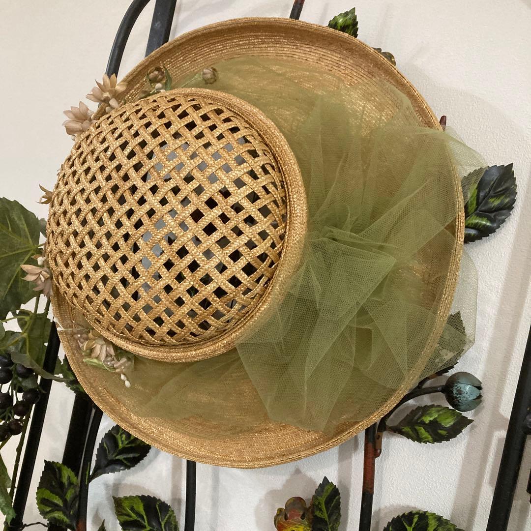 天然草　帽子