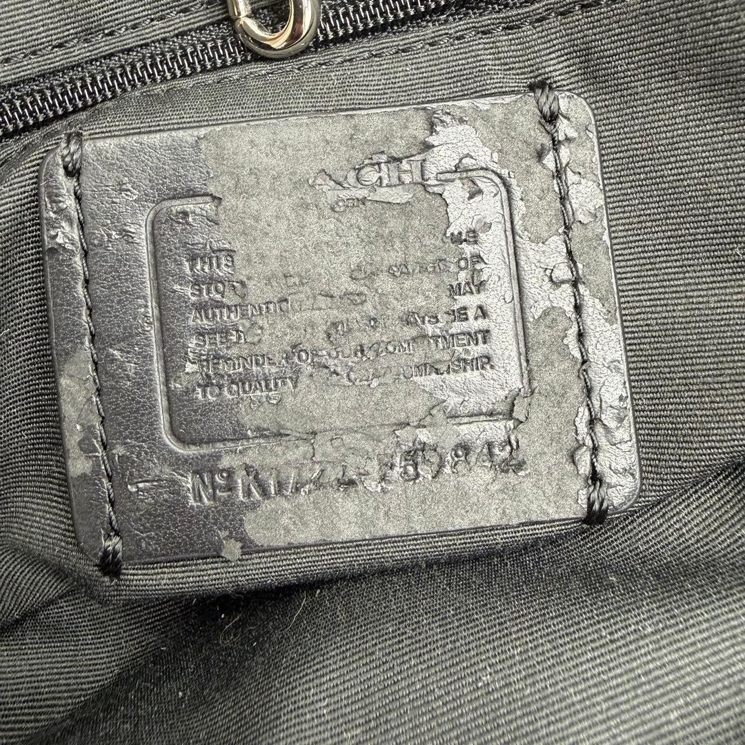 【良品】COACH コーチ トートバッグ PVC ブラック 肩掛け シグネチャー