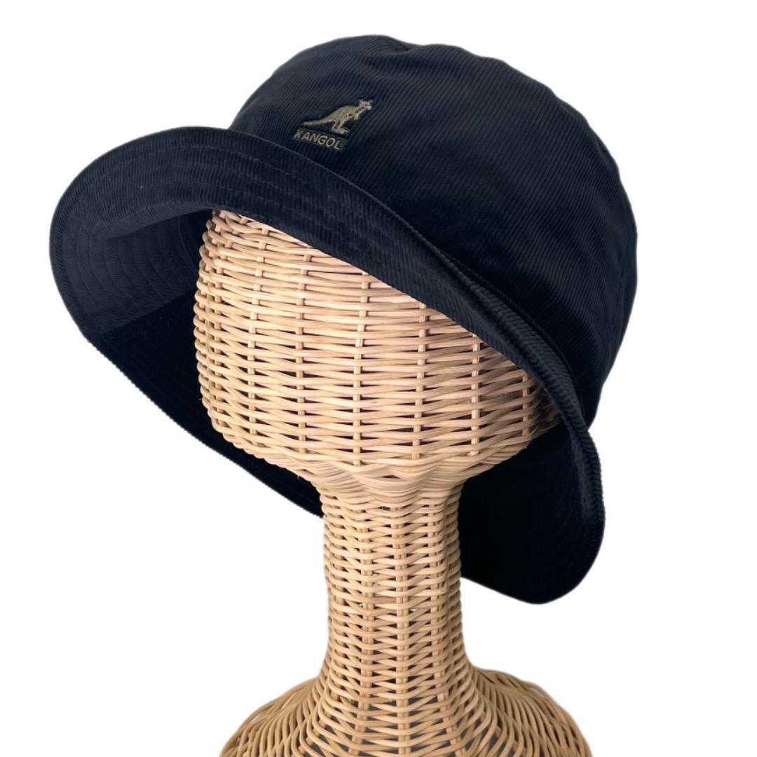 KANGOL　コーデュロイ　バケットハット　ブラック　XLサイズ