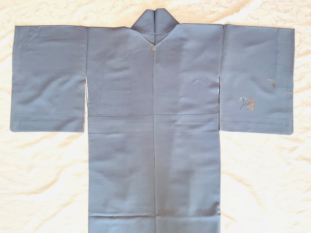 付下げ　フルセット　縫紋付　丸に橘　　正絹　六通柄袋帯　帯揚げ　帯締め