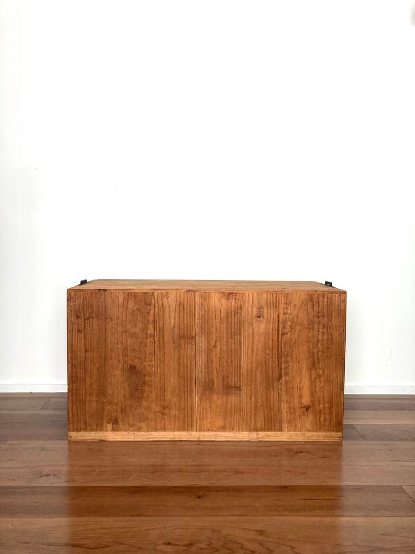 【メンテ済】アンティークの収納棚　ローボード　テレビ台　総桐　引出し2杯