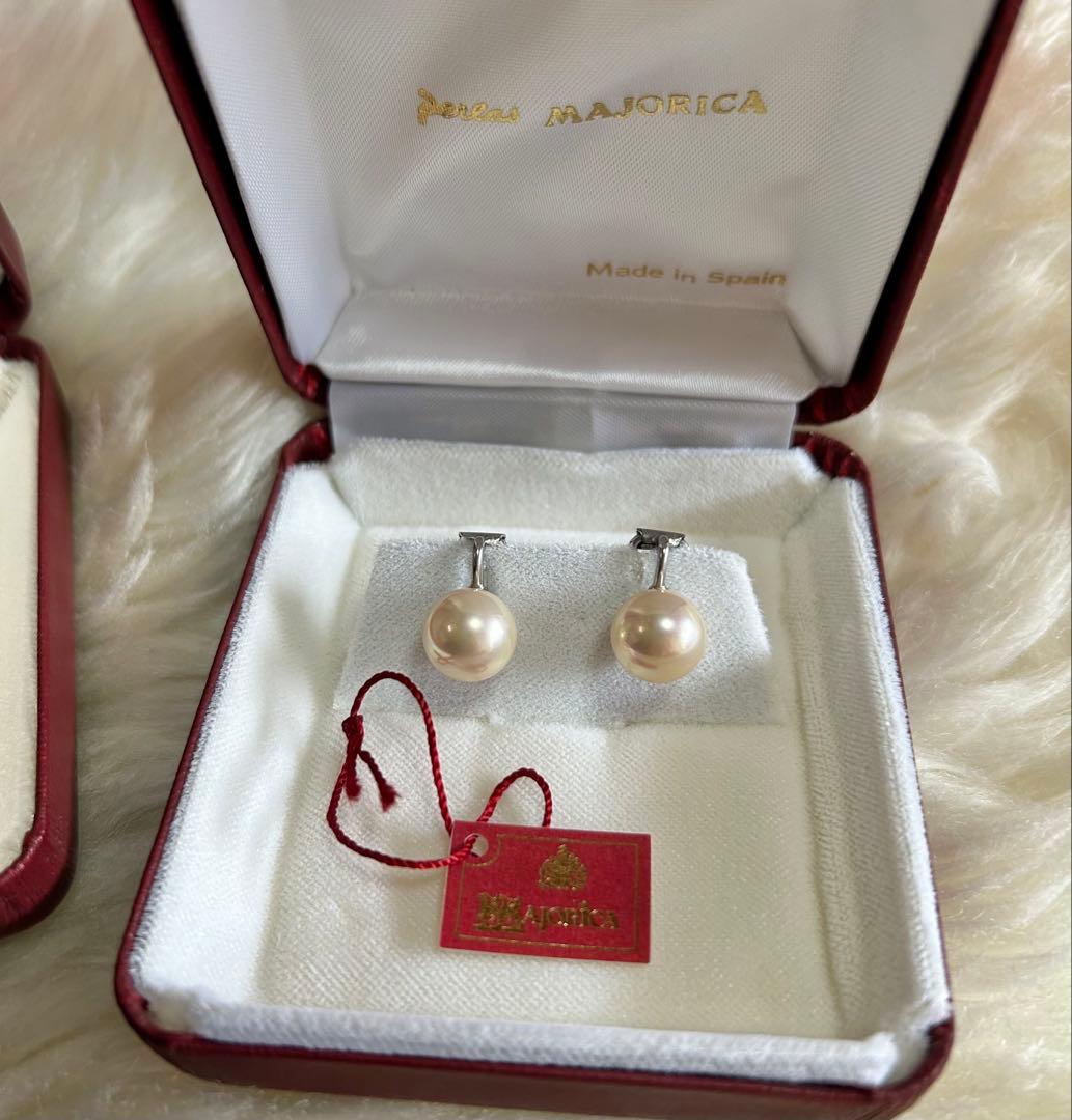 ひろ K18 18金 ダイヤ ネックレス プラチナ Pt 本真珠指輪