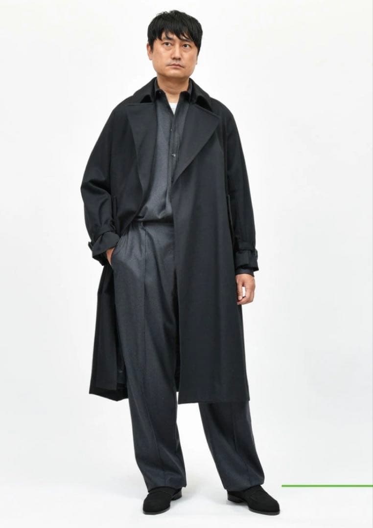 la favolaラファーヴォラ ウールギャバジンラップコート サイズ3