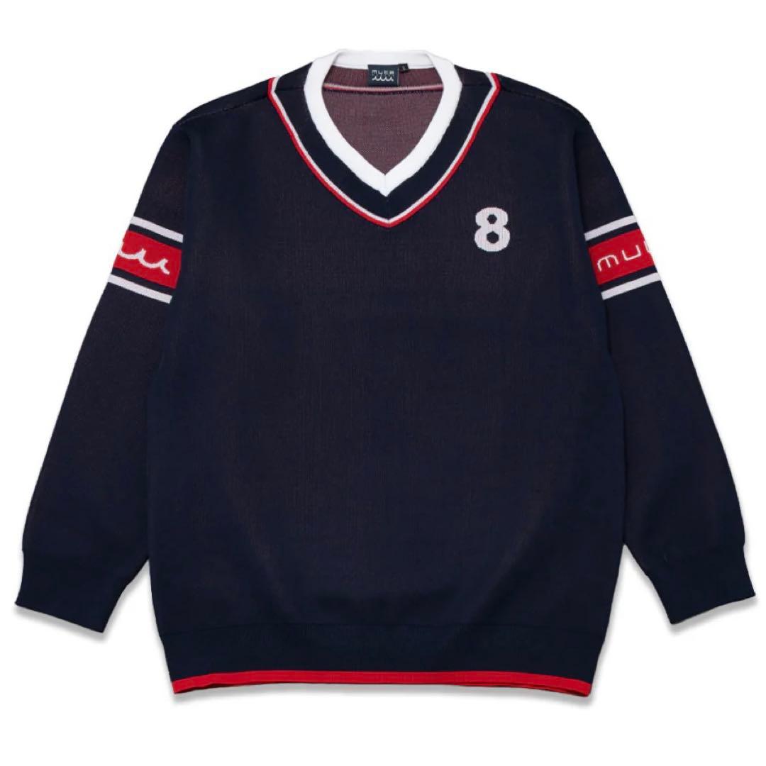 完売品 ムータマリン Vネック カレッジニット プルオーバー