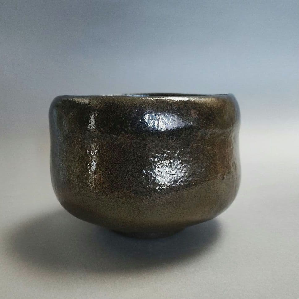 池田退輔　本間焼　黒楽茶碗