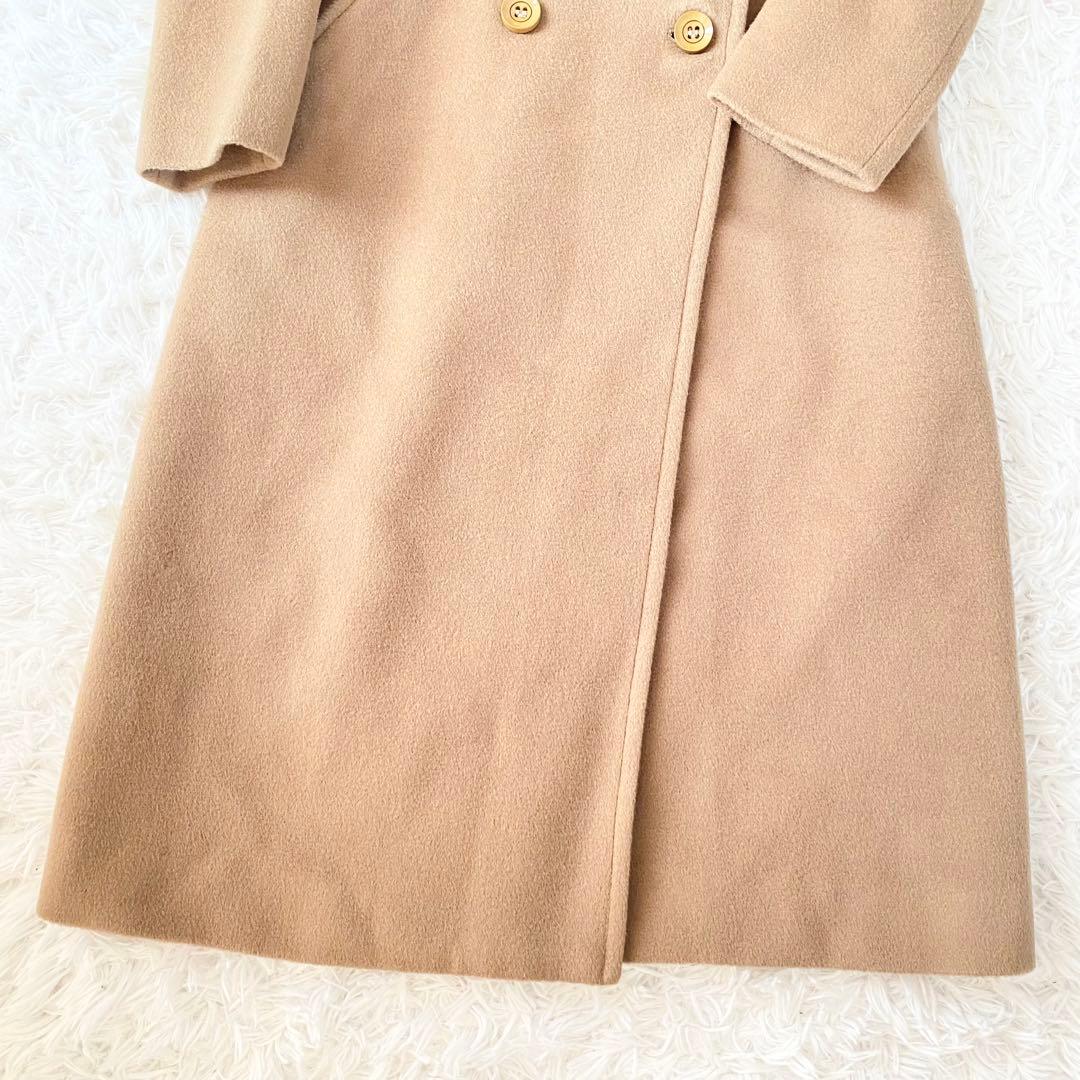 稀少 美品◆HERNO 高級ロングコート カシミヤ イタリア ダブル ベージュ