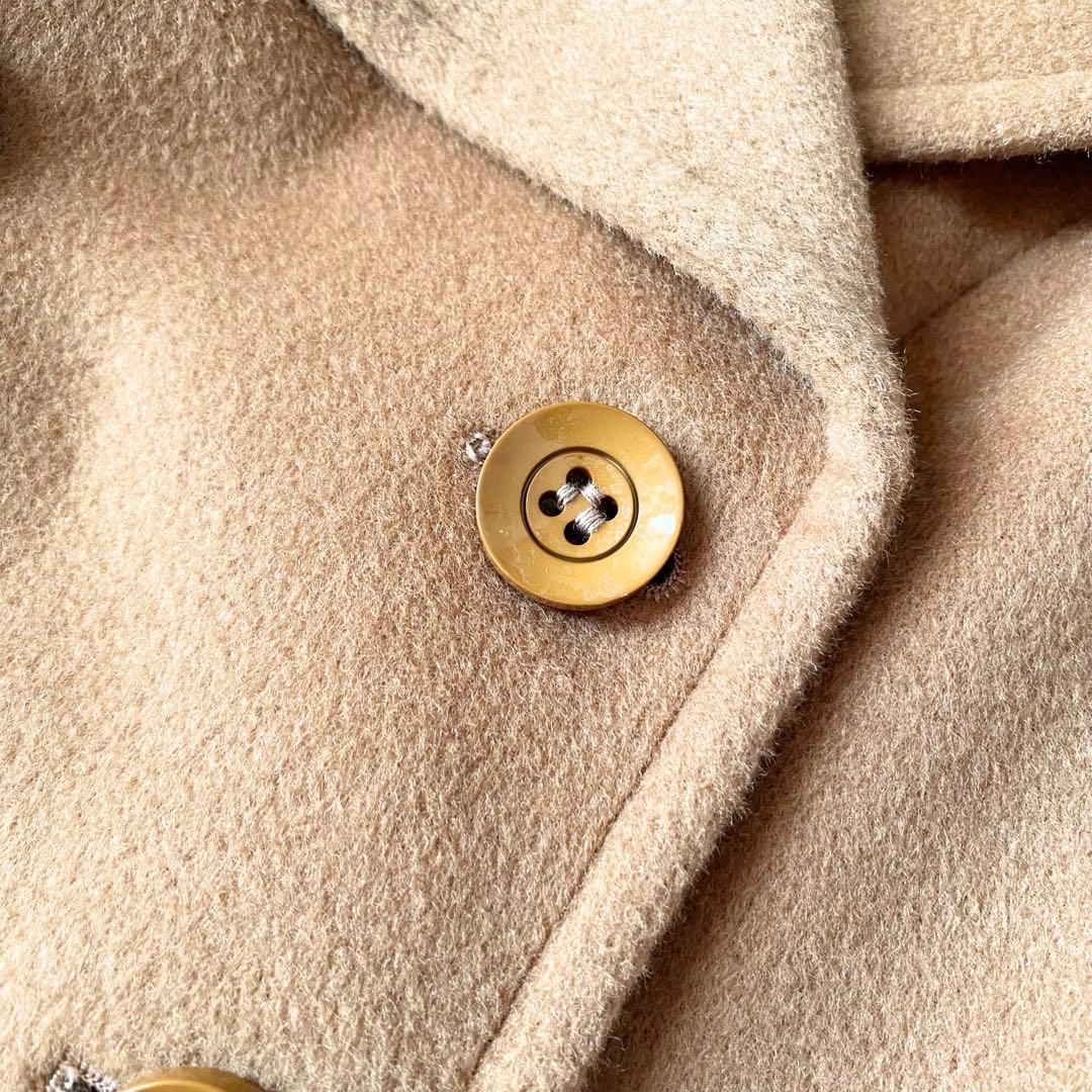 稀少 美品◆HERNO 高級ロングコート カシミヤ イタリア ダブル ベージュ