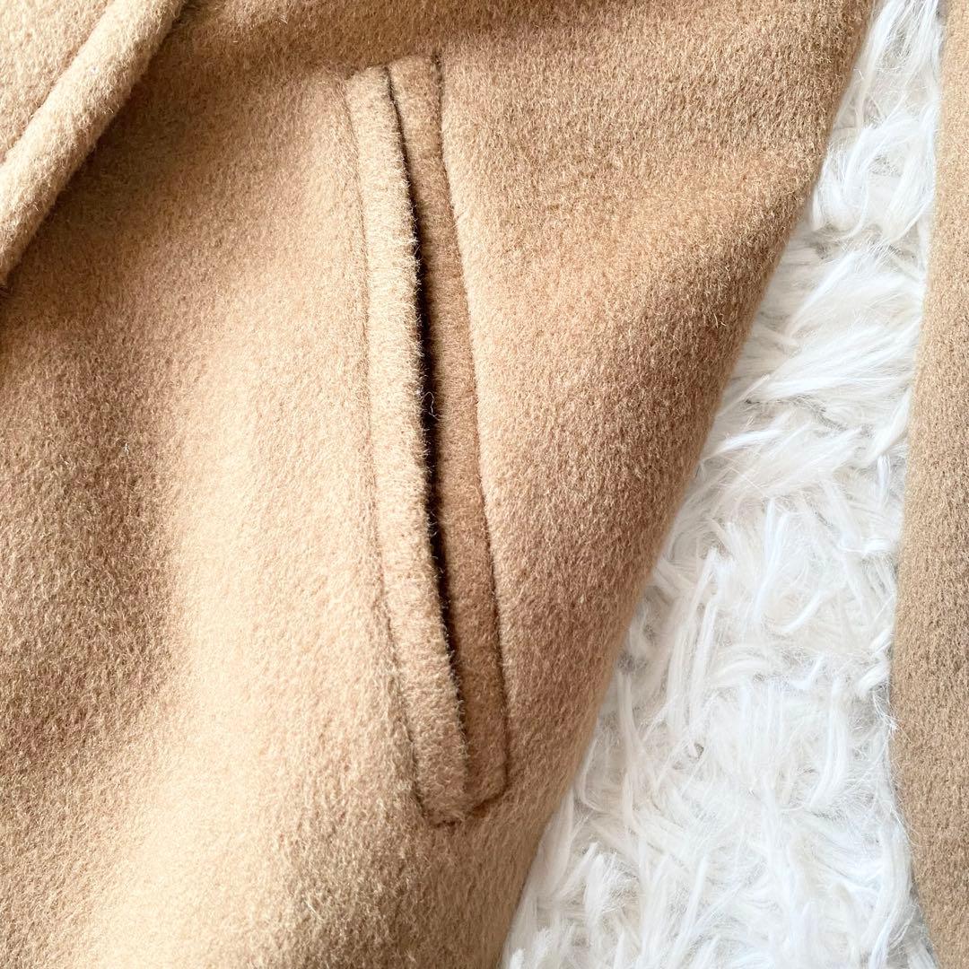 稀少 美品◆HERNO 高級ロングコート カシミヤ イタリア ダブル ベージュ