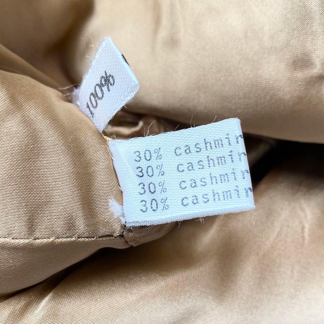 稀少 美品◆HERNO 高級ロングコート カシミヤ イタリア ダブル ベージュ