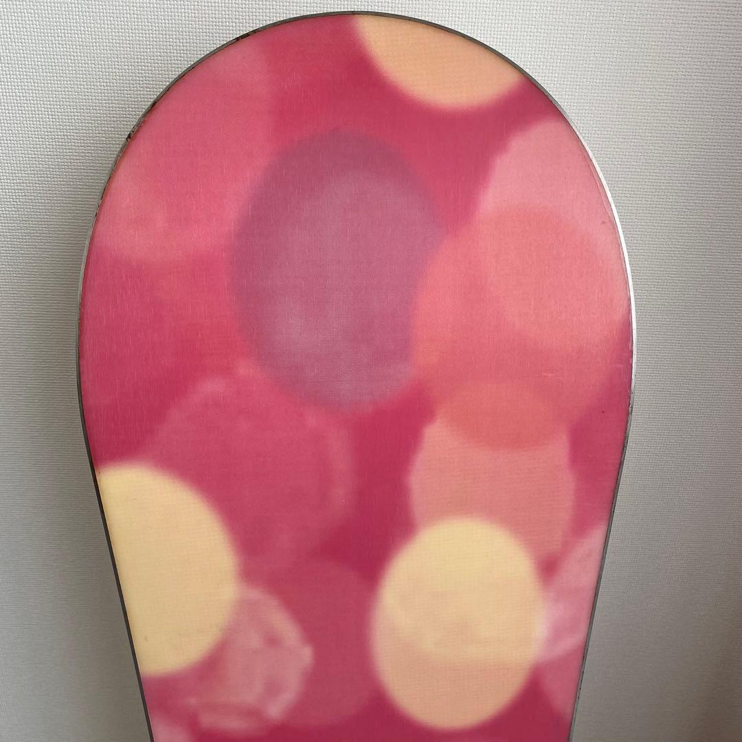 142 未使用　ドット柄　初級　スノーボード　板　SALOMON ビンディング