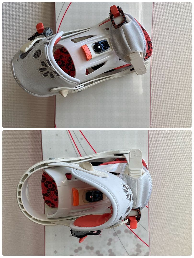142 未使用　ドット柄　初級　スノーボード　板　SALOMON ビンディング