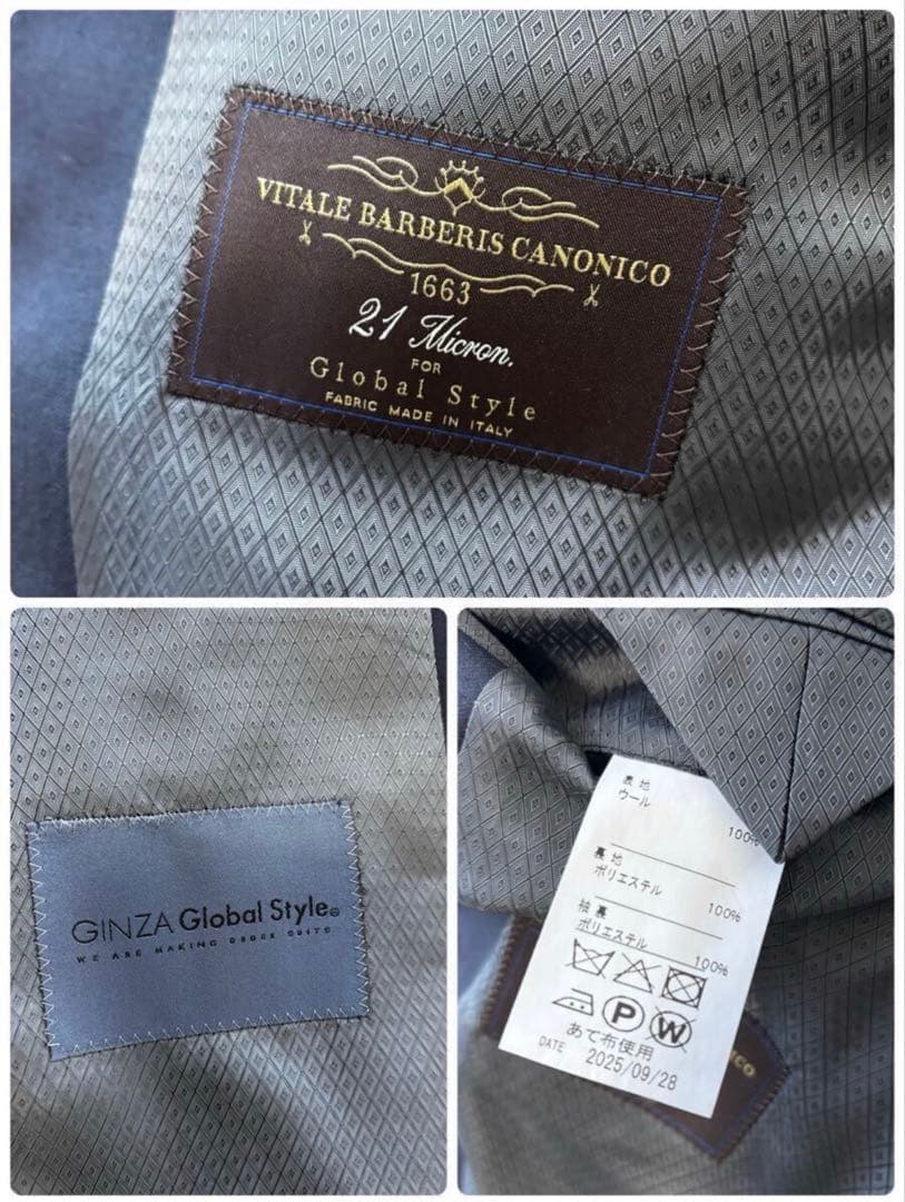 未使用◎2025年製◎カノニコ×銀座グローバルスタイル　スリーピーススーツ