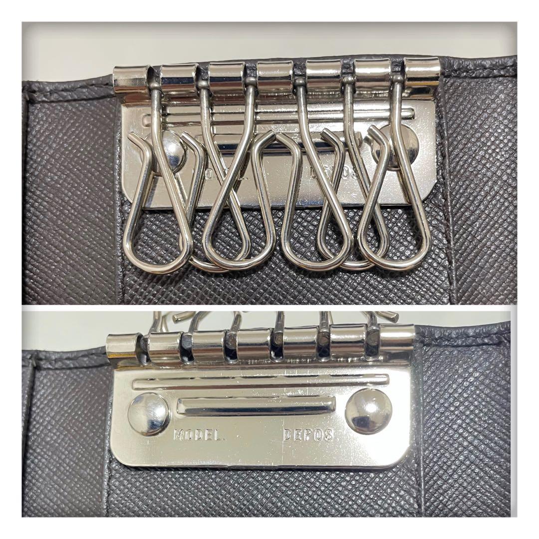 お値下げ‼️ ✨美品 大人気✨ プラダ サフィアーノ キーケース 6連 ブラック