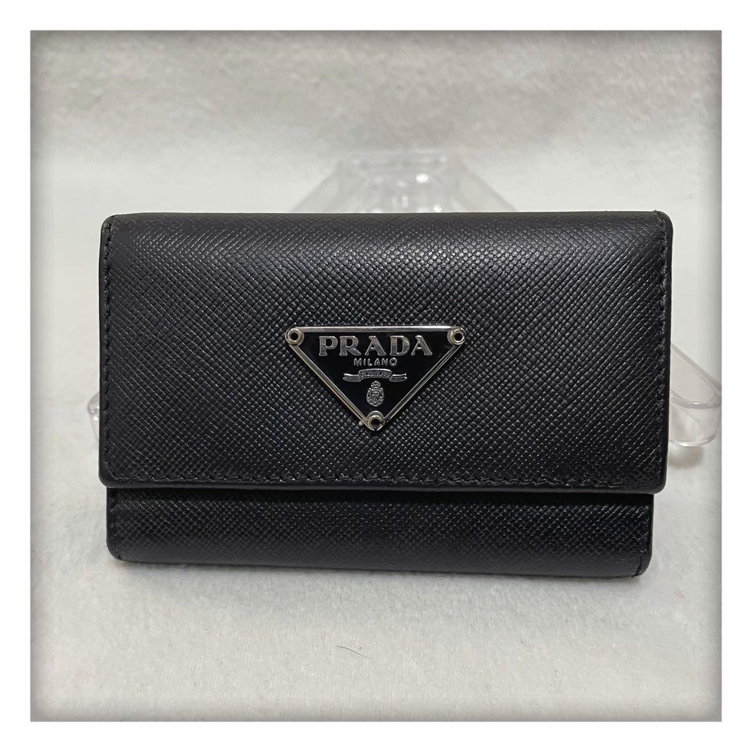 お値下げ‼️ ✨美品 大人気✨ プラダ サフィアーノ キーケース 6連 ブラック