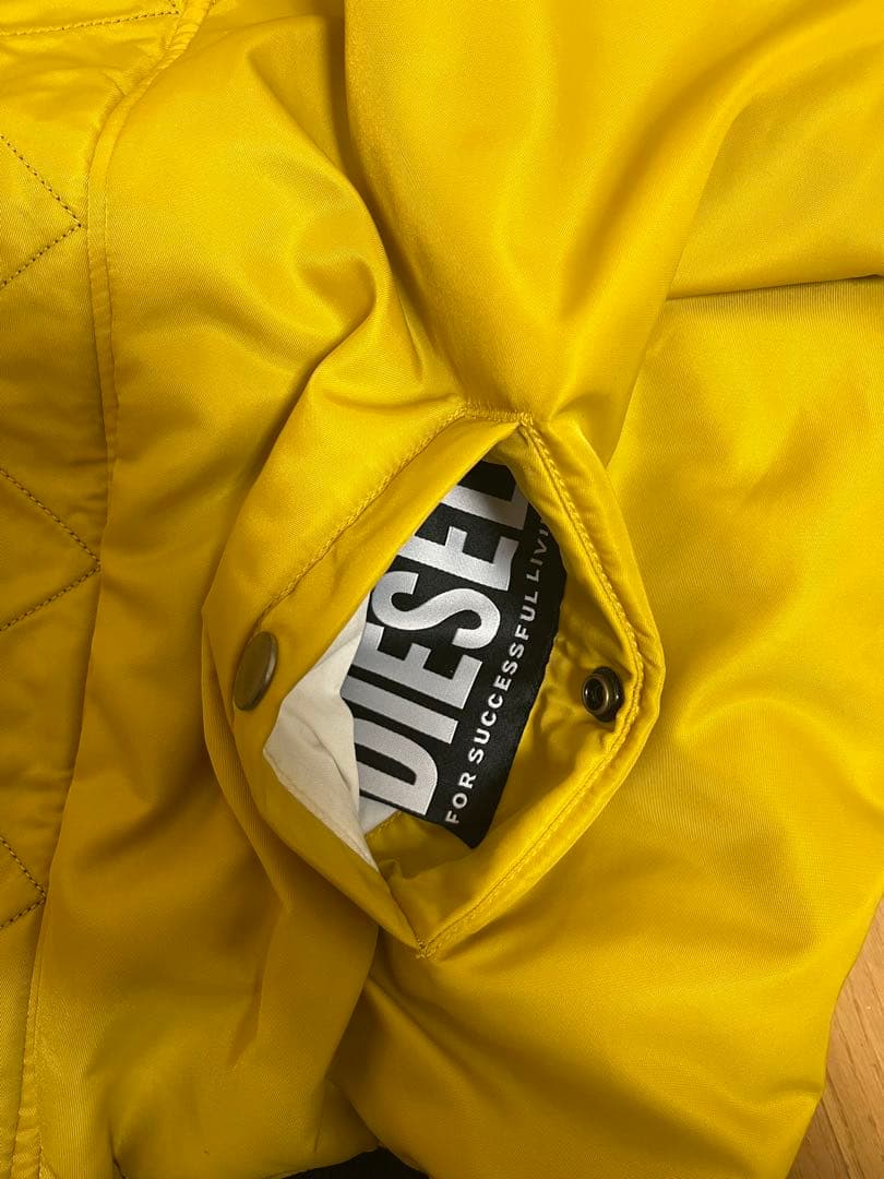 diesel MA-1 リバーシブル ブラック×イエロー M 短丈 トレンド