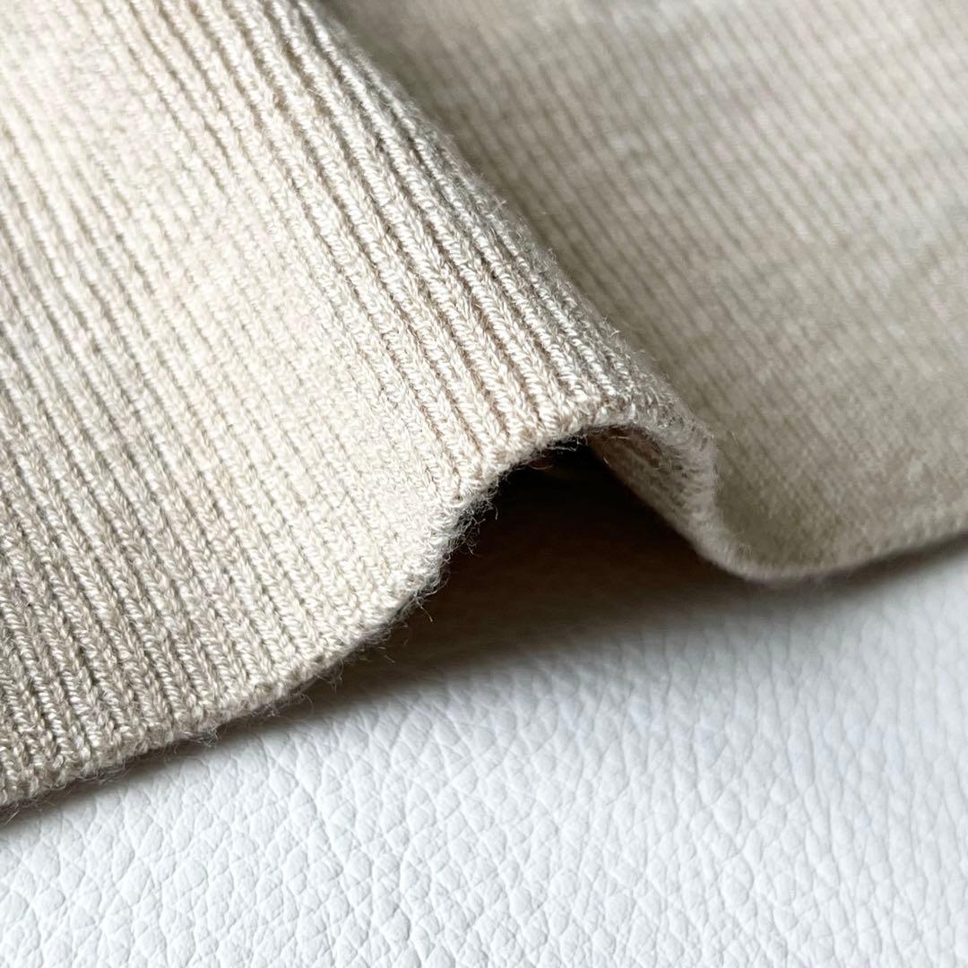 3260【美品】ムータマリン　クルーネックニット エンボスアンカー 薄手