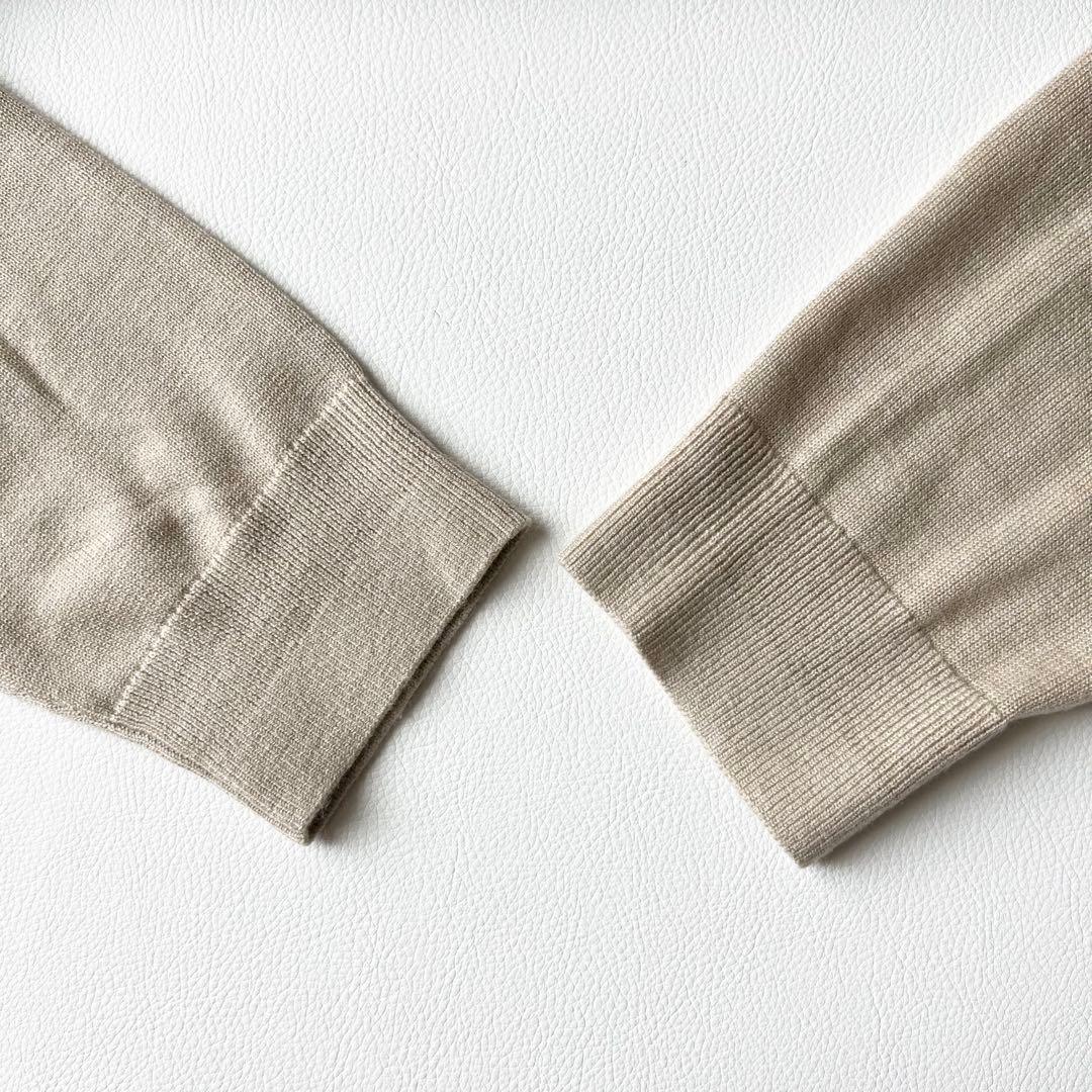 3260【美品】ムータマリン　クルーネックニット エンボスアンカー 薄手