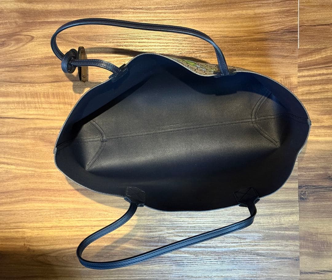 GUCCI GGブルームス　 花柄トートバッグ　ブルー　 リバーシブ