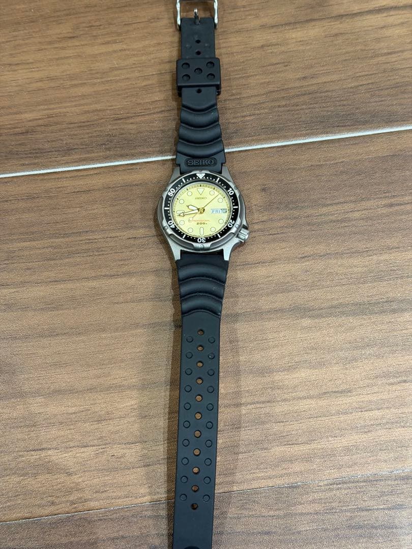 SEIKO 200M 腕時計 7c43-6a00 チタンダイバー