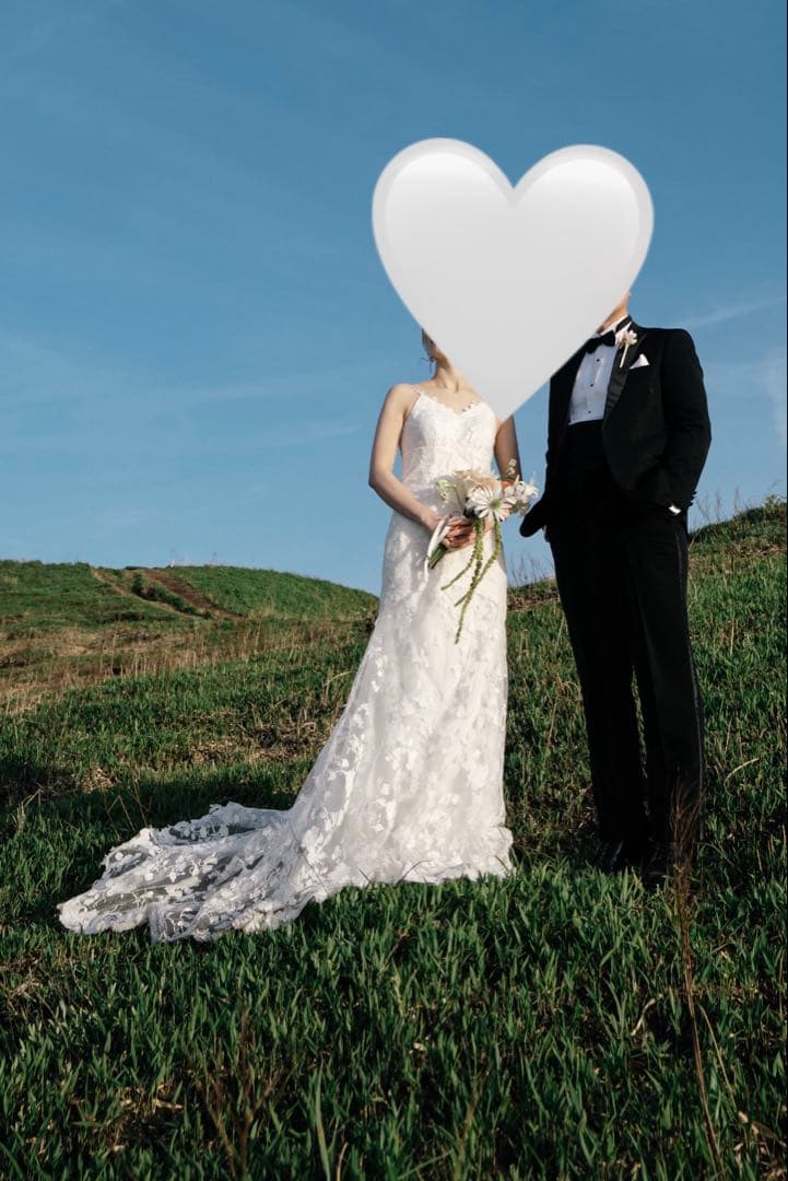 【大幅値下げ】【美品】刺繍レース 背中開き ソフトマーメイドドレス（W230）