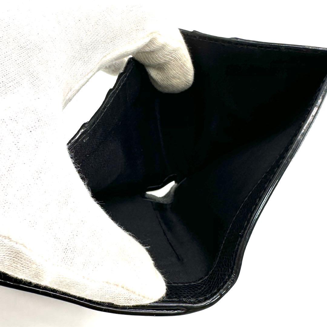 極美品 BALLY バリー 三つ折り財布 コンパクトウォレット レザー 黒