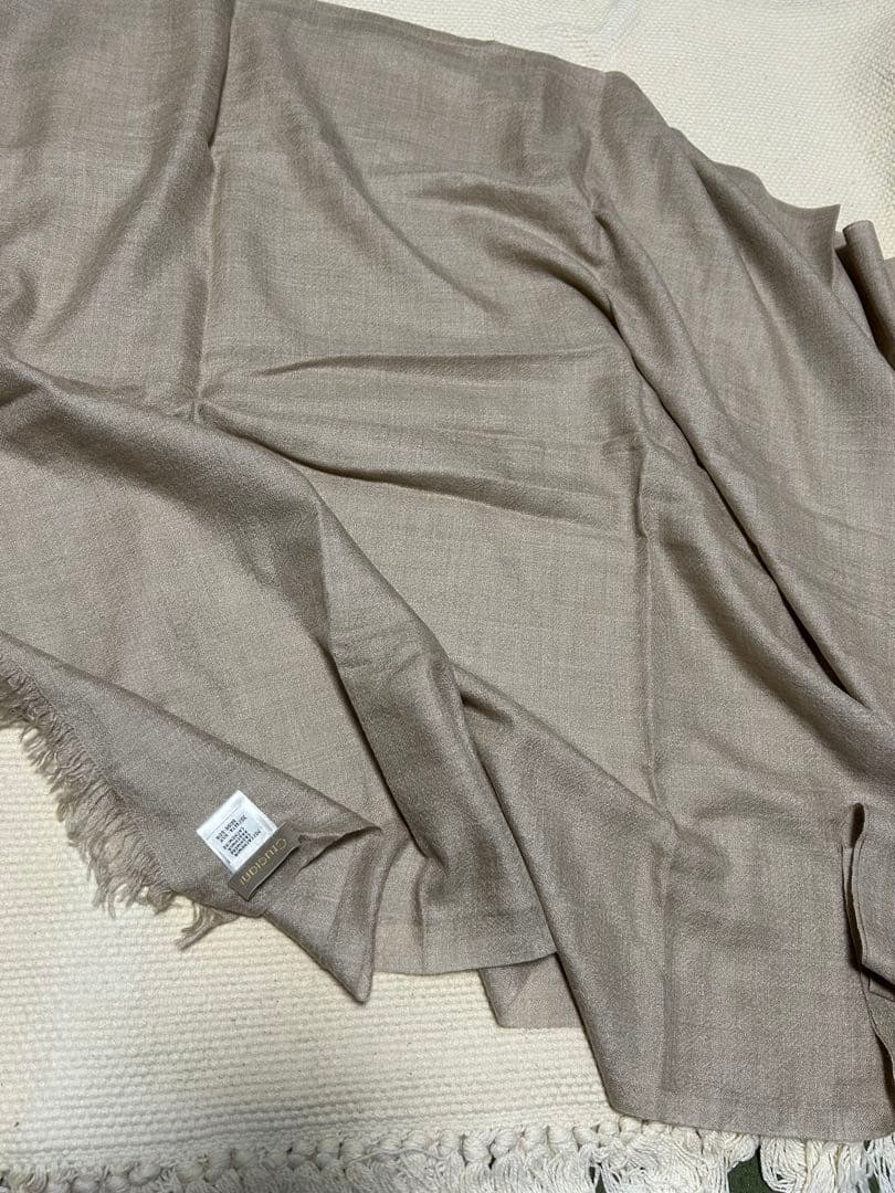 クルチアーニ☆大判☆カシミヤシルク☆ストール☆グレージュ☆美品