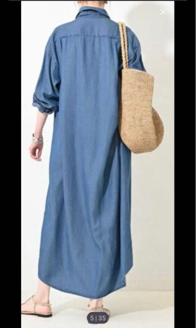 専用 未使用品 タグ付き スローブイエナ デニムライク シャツワンピース