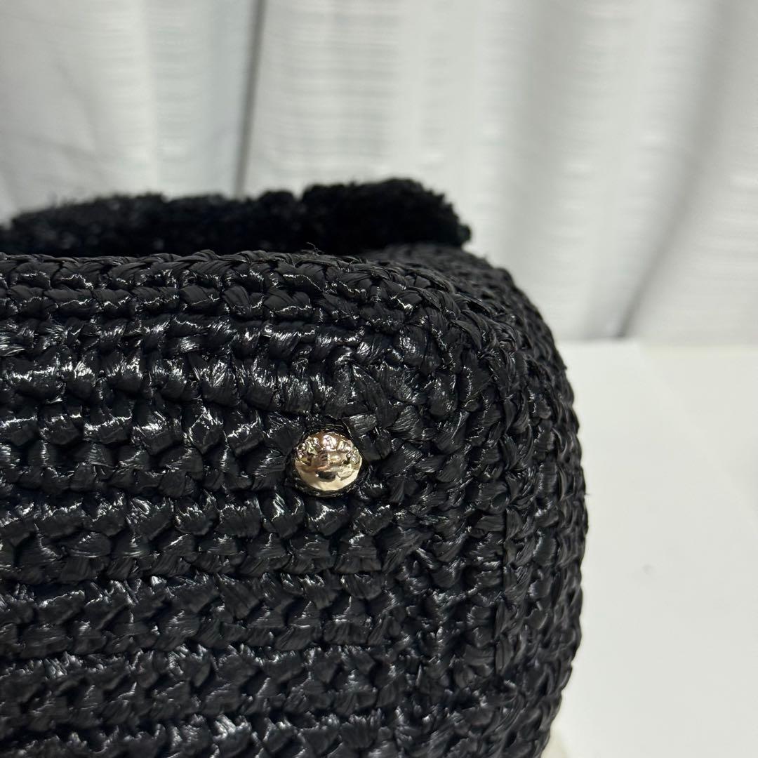 ⭐️極美品⭐️PRADA RAFIA PONPON 2way BAG ブラック