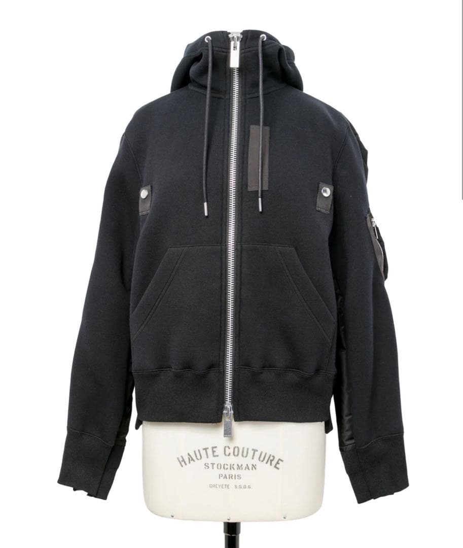 サカイ sacai Sponge Nylon Twill Hoodie パーカー