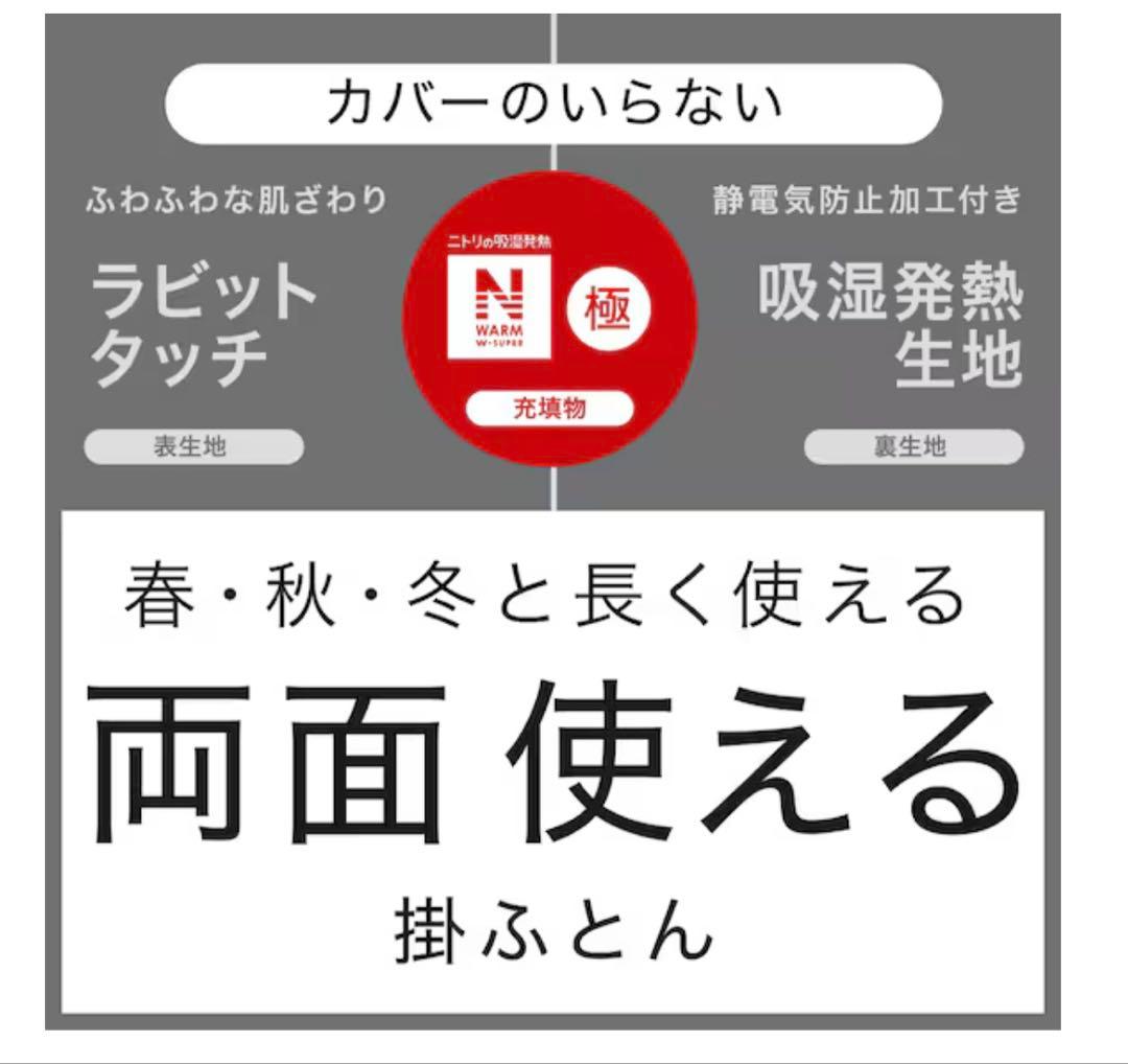 カバーのいらない両面掛ふとん シングル(Nウォーム WSP K2528 S)
