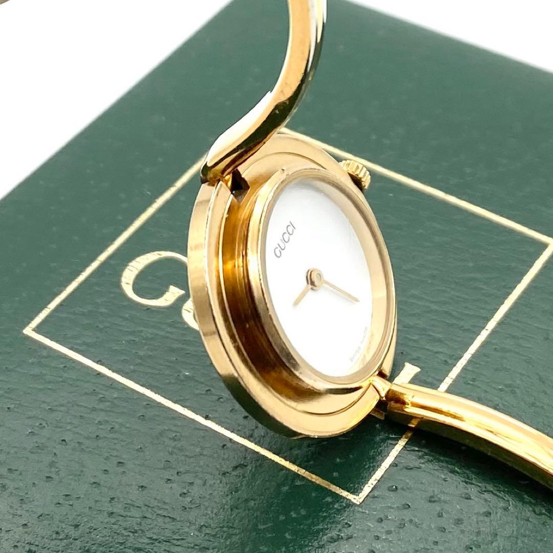 良品☆稼働　オーバーホール済　グッチ　チェンジベゼル　新品電池　レディース腕時計