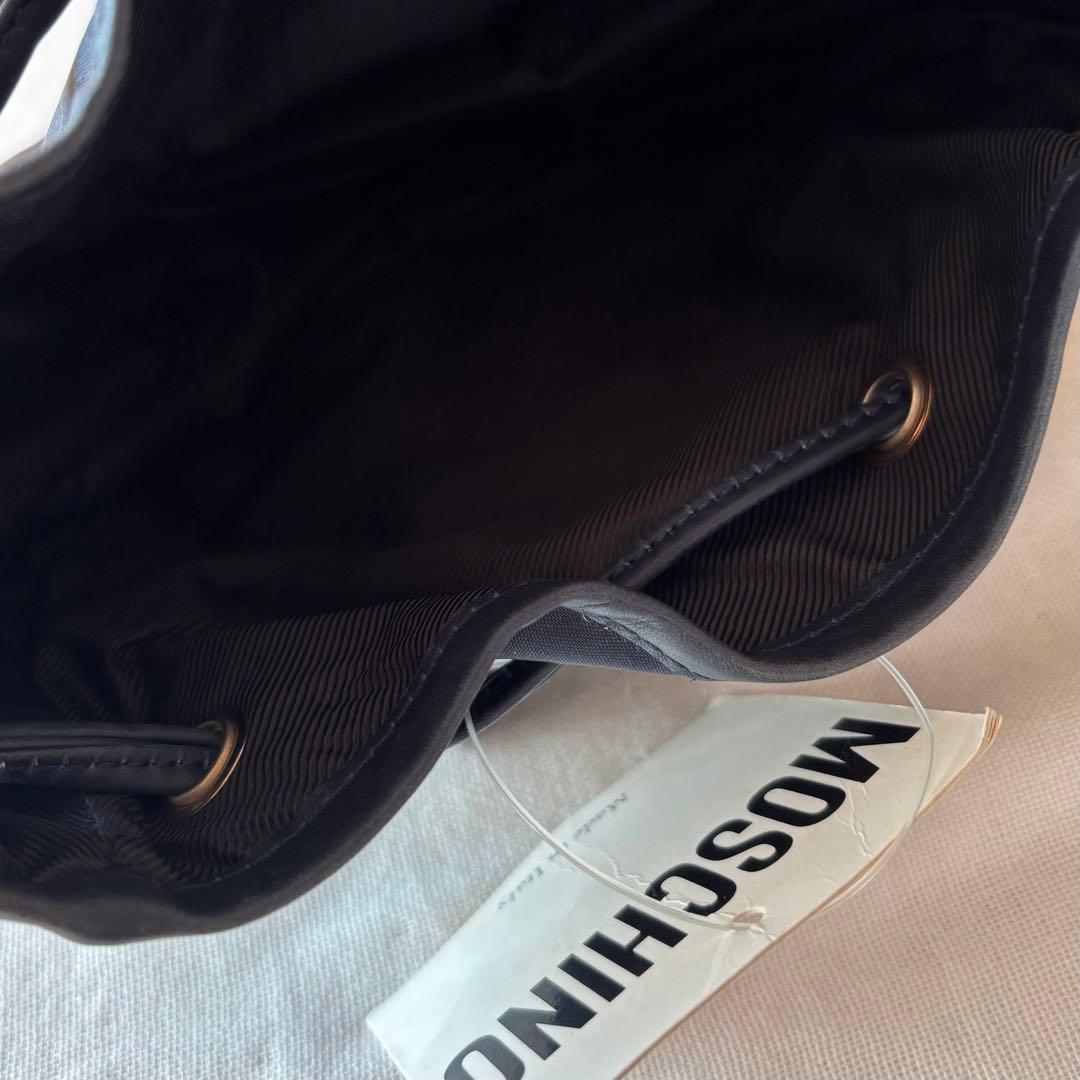 ネイビー×ゴールド モスキーノ ショルダーバッグ 肩掛け 斜め掛け