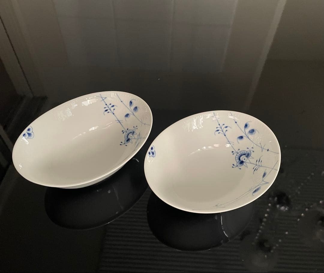 【新品】ロイヤルコペンハーゲン ブルーパルメッテ オーバルボウル ペア