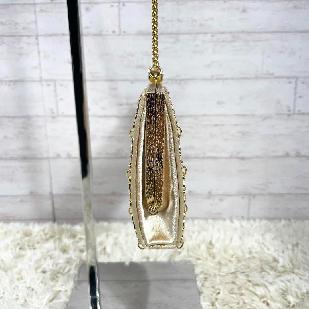✨極美品 ワコウ 和光 パーティーバッグ ハンドバッグ ゴールド がま口