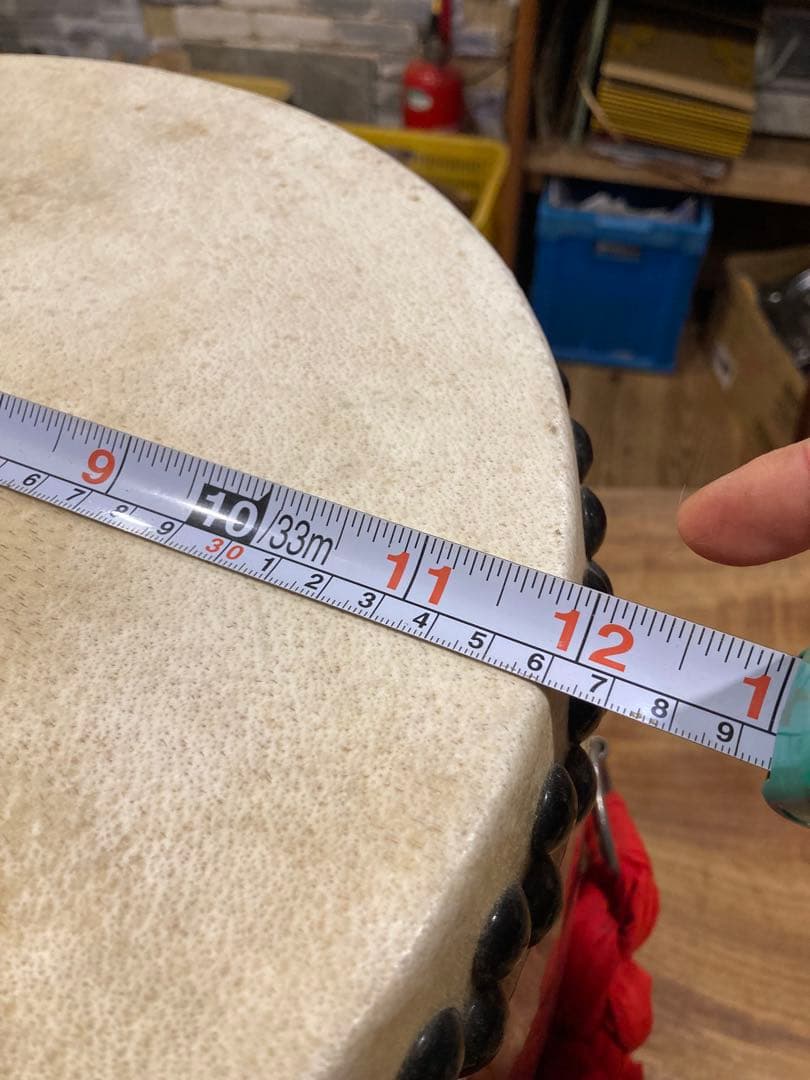 エイサー太鼓　赤い和太鼓 直径約33cm