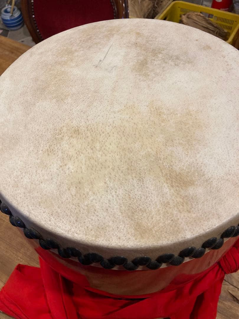 エイサー太鼓　赤い和太鼓 直径約33cm