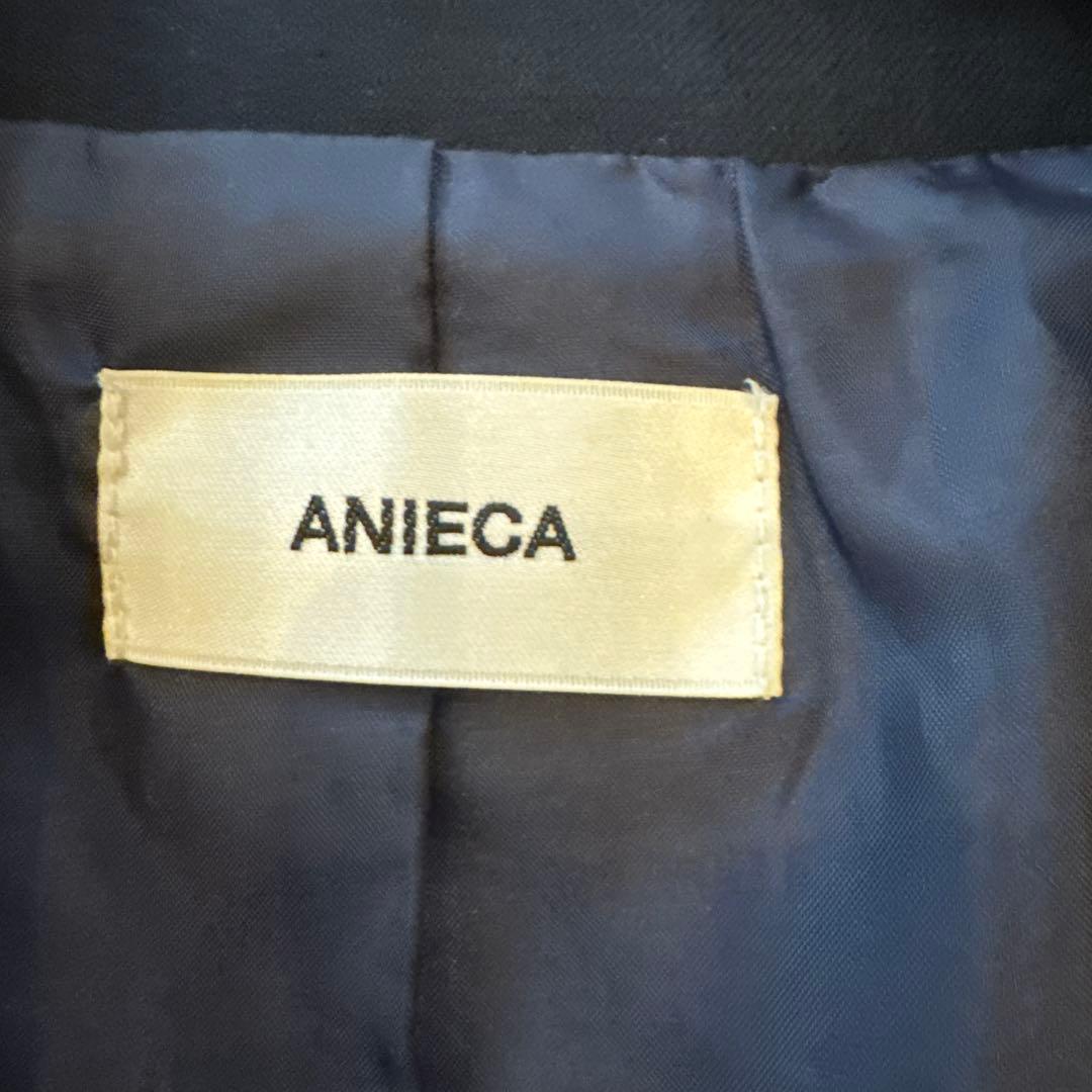 美品　ANIECA　アニーカ　テーラードジャケット　ダブル　ブロンズボタン　濃紺