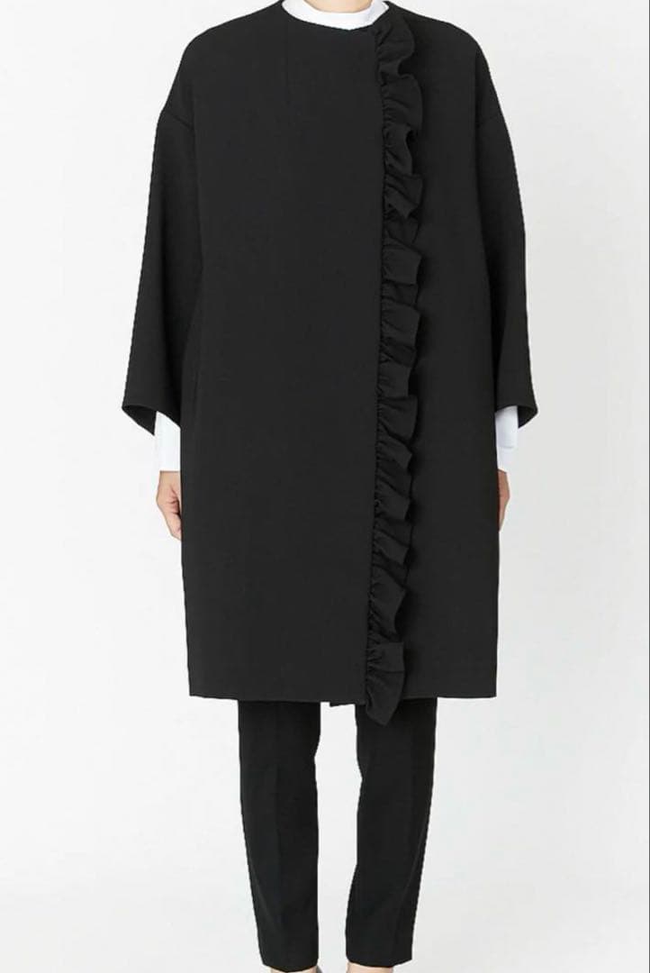 【美品】YOKO CHAN フロントラッフルオーバーサイズコート