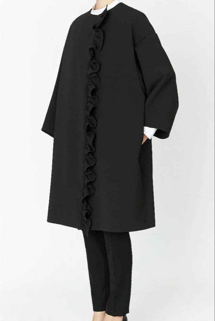 【美品】YOKO CHAN フロントラッフルオーバーサイズコート