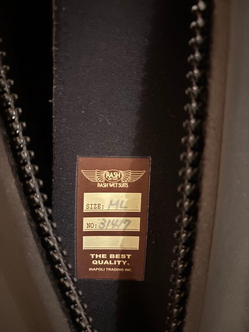 RASH セミドライ裏起毛フルスーツ　5㎜/3㎜メンズML