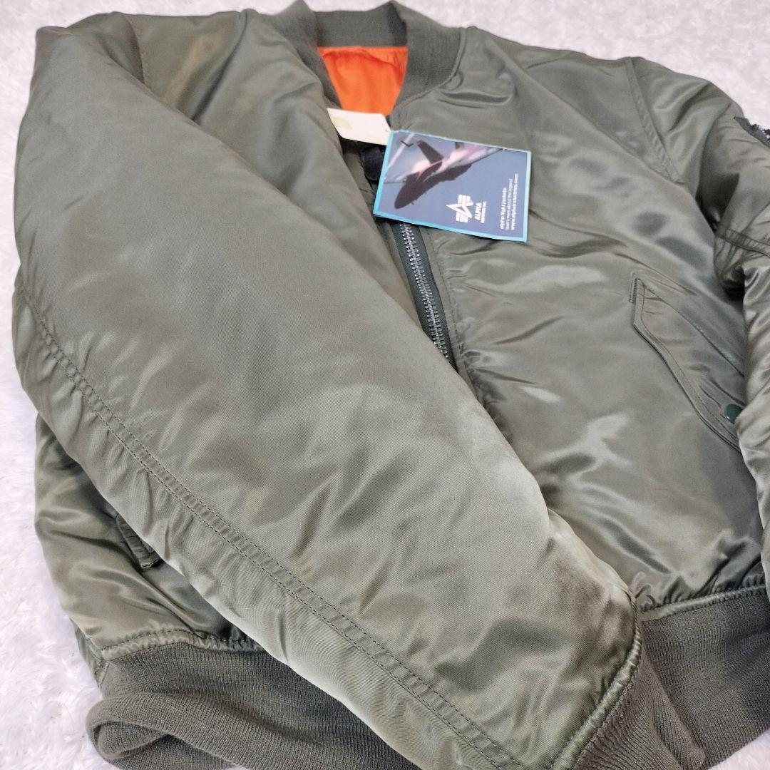 【希少】90s ALPHA USA製 黒タグ MA-1 フライトジャケット 新品
