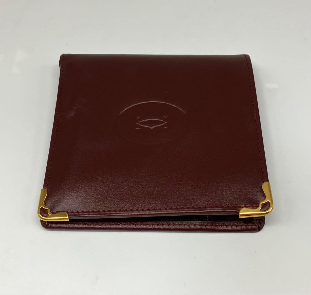 ⭐️ 美品 Cartier カルティエ マスト 二つ折り財布 ボルドー 鑑定済