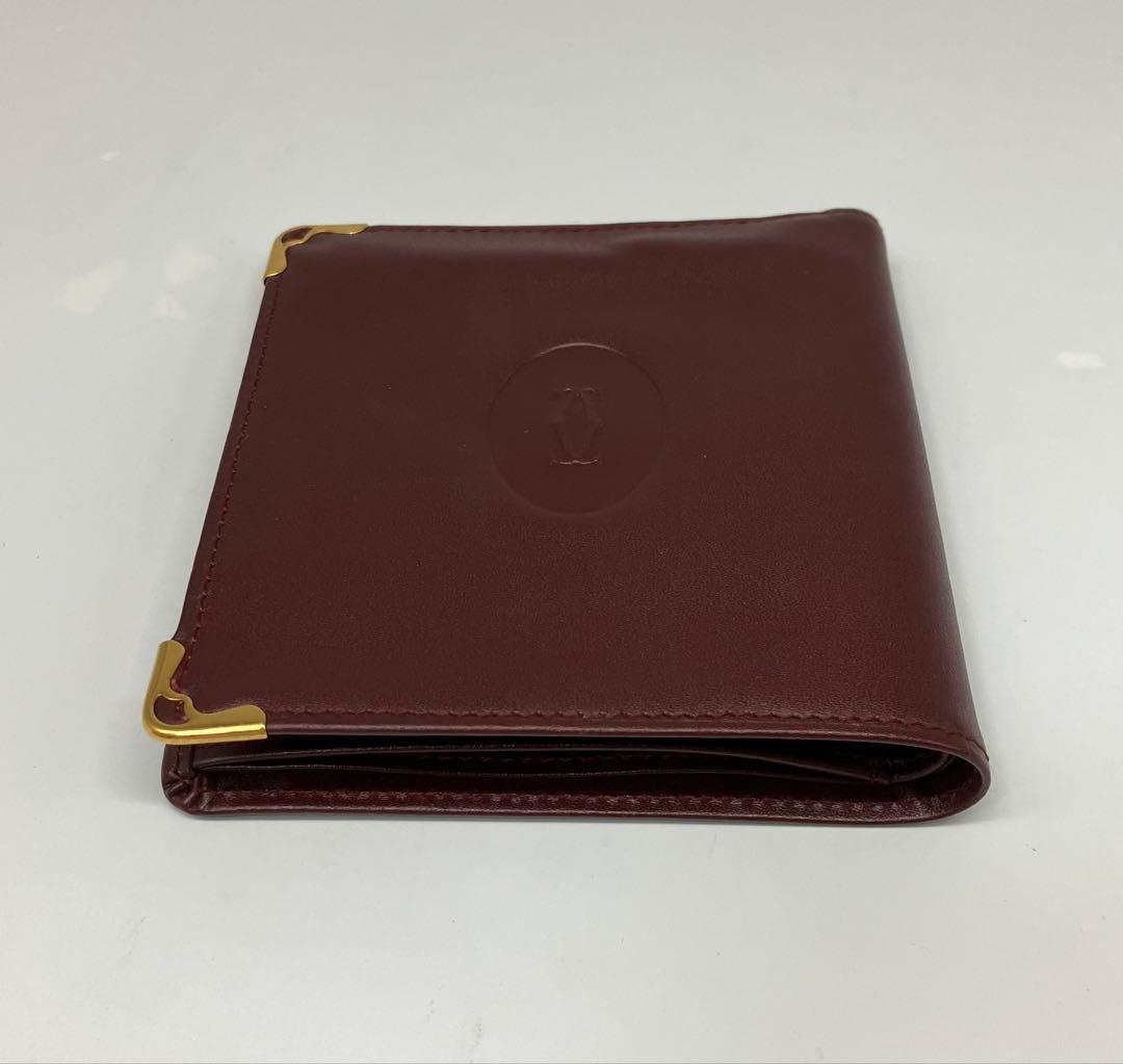 ⭐️ 美品 Cartier カルティエ マスト 二つ折り財布 ボルドー 鑑定済