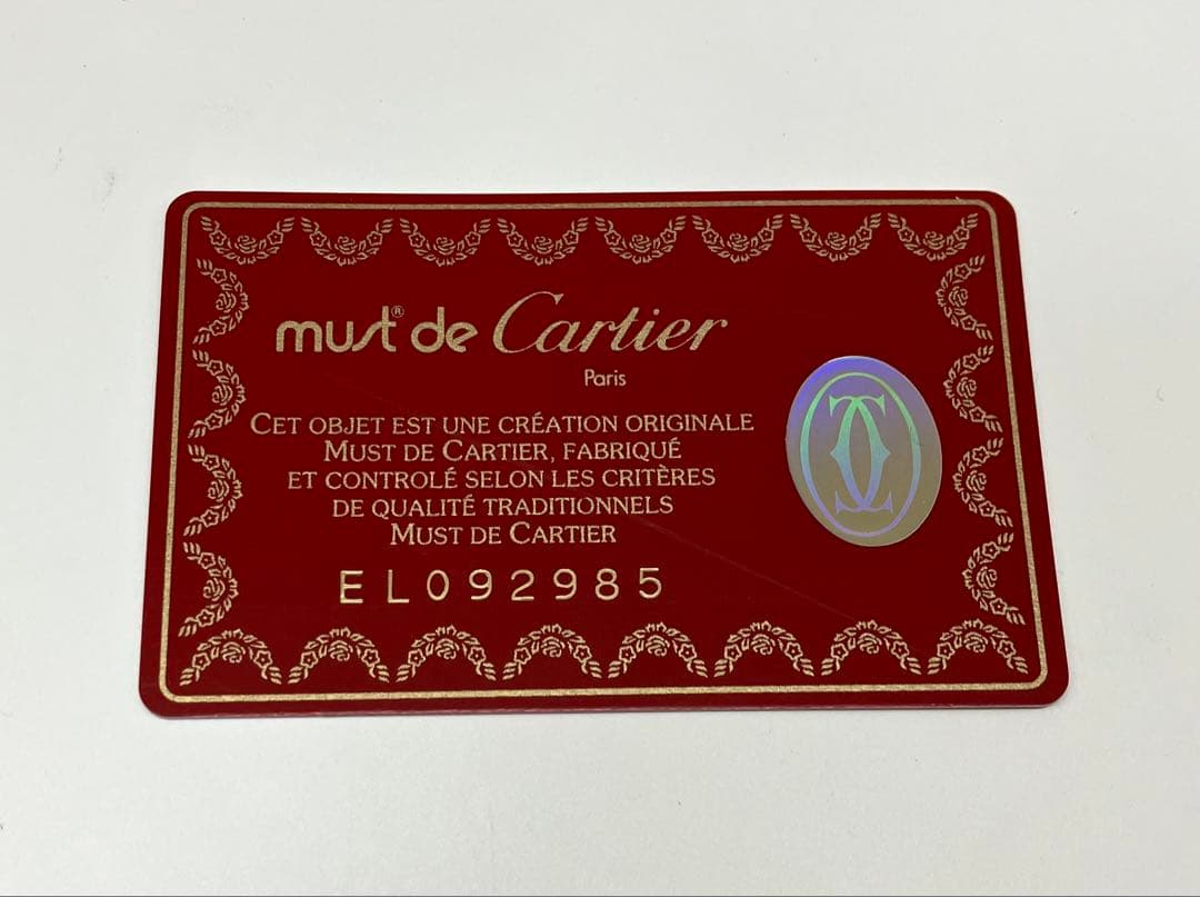 ⭐️ 美品 Cartier カルティエ マスト 二つ折り財布 ボルドー 鑑定済