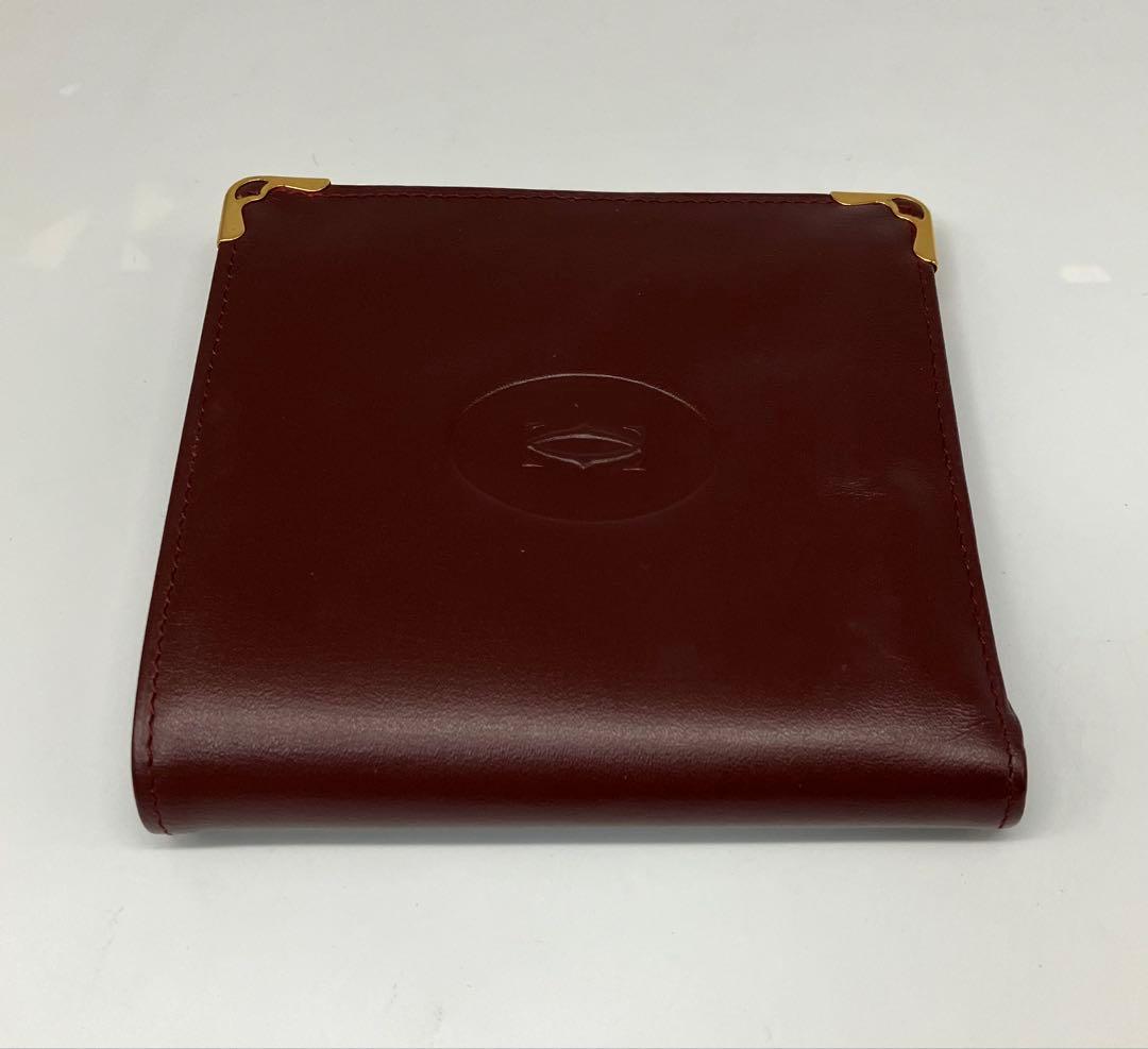 ⭐️ 美品 Cartier カルティエ マスト 二つ折り財布 ボルドー 鑑定済