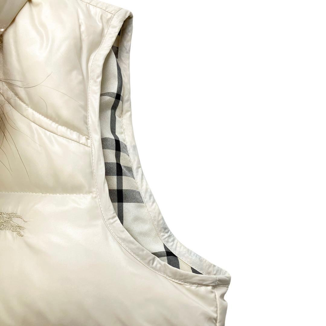 未使用 BURBERRY BLUE LABEL ダウンベストノバチェック ファー